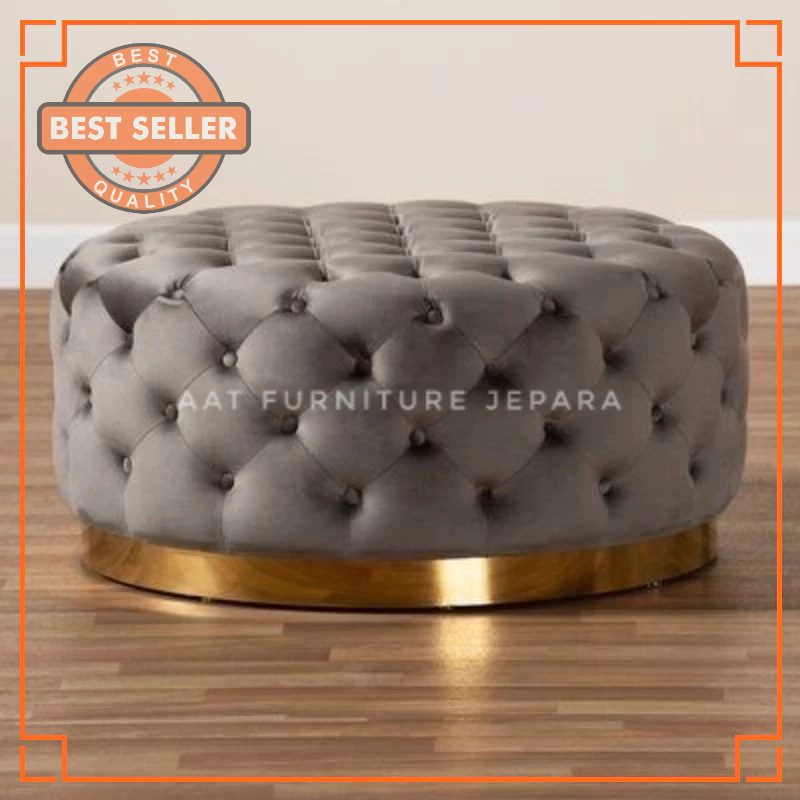 Stool Bulat Kancing / PUK / Kursi Stool Murah / Kursi Pelaminan