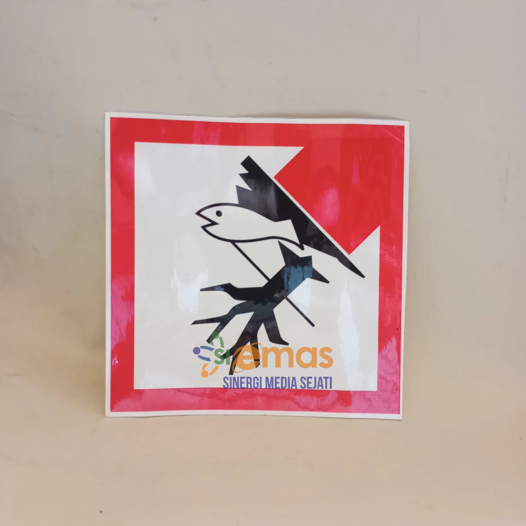 Stiker Pencemar Lingkungan | Stiker Simbol Limbah B3 | Sticker Hazard Symbol