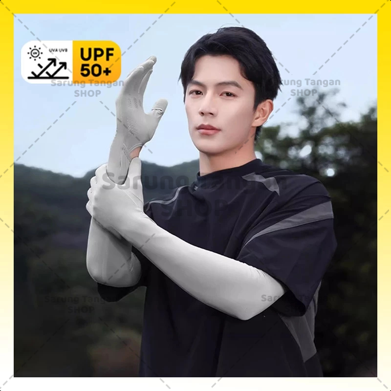 Manset Lengan Panjang Sarung Tangan Anti Uv Sarung Tangan Pria Sarung Tangan Motor Blokir Sinar Uv