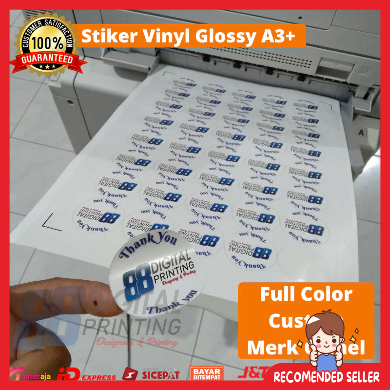 

Cetak Sticker Vinyl Glossy A3+ Gratis Desain