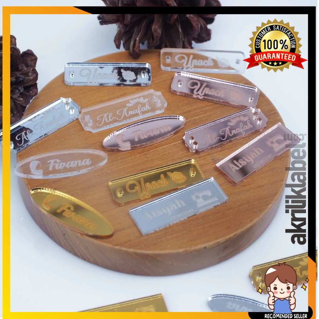 

LABEL HIJAB AKRILIK,MERK HIJAB,LOGO HIJAB AKRILIK MURAH/LABEL HIJAB 1x3.5 cm