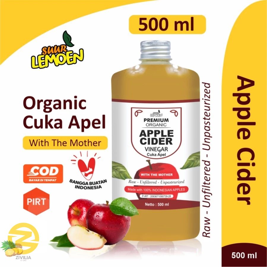 

Suur Lemoen - Apple Cider Vinegar 250 ml - 500 ml - Cuka Apel Premium Organic