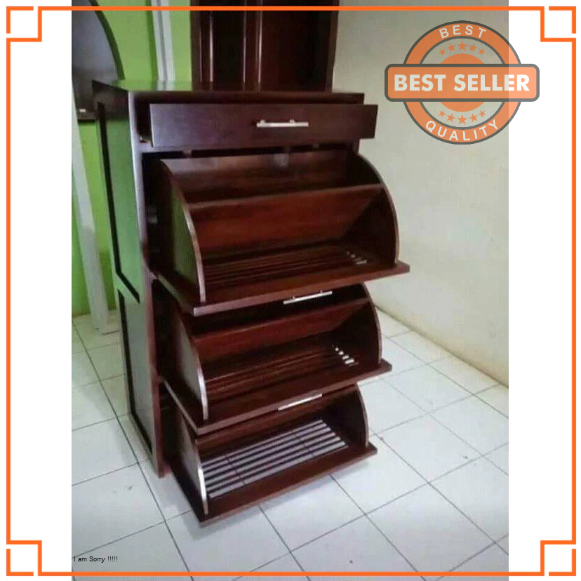 RAK SANDAL SEPATU KAYU JATI FURNITURE MURAH