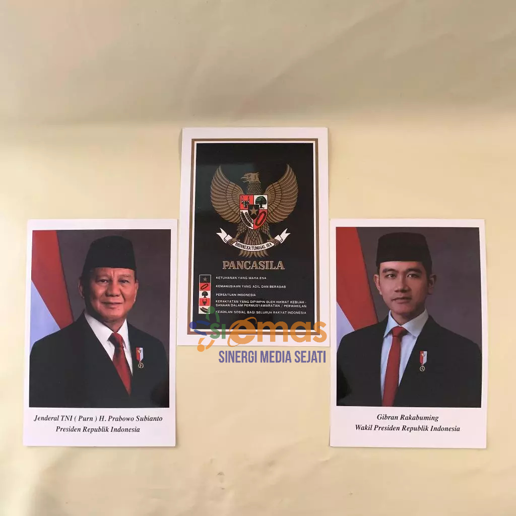 Poster A4 Presiden dan Wakil Presiden | Poster Garuda Pancasila