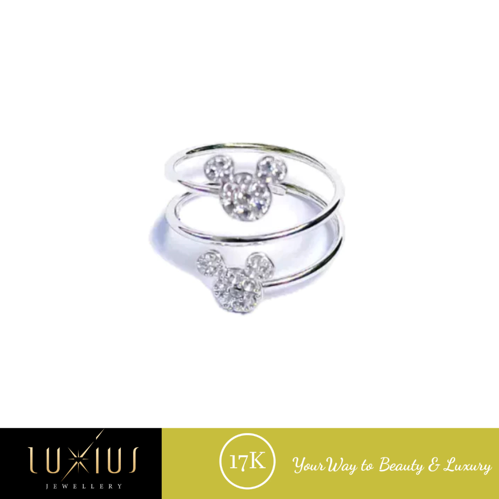 Cincin Emas Mickey Spiral WHitegold 17K Luxc0136 Luxius SOLD OUT