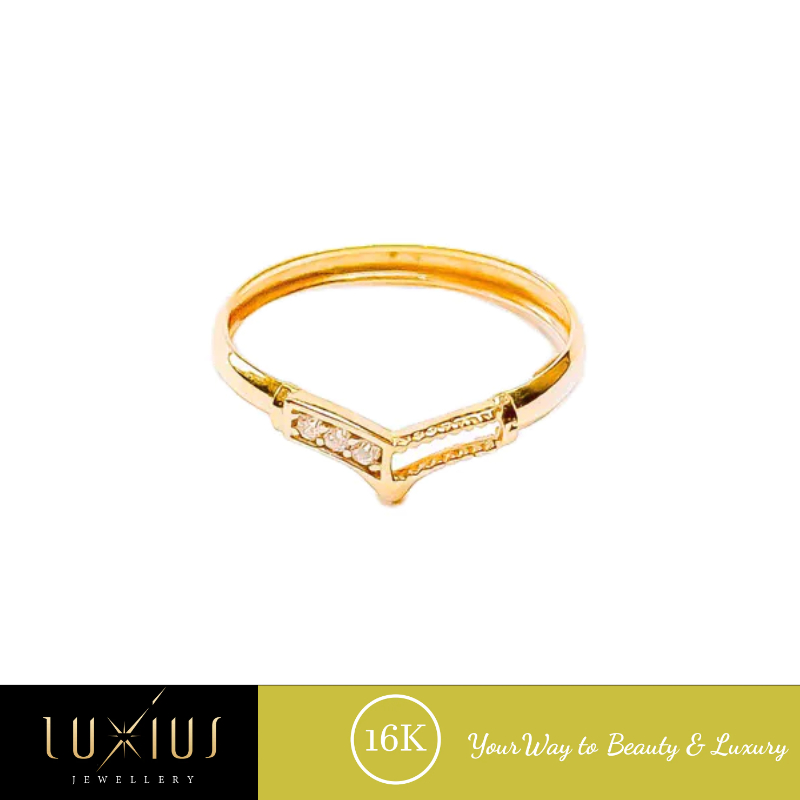 Cincin Emas Aurel I Yellow Gold 16K luxc0099 Luxius