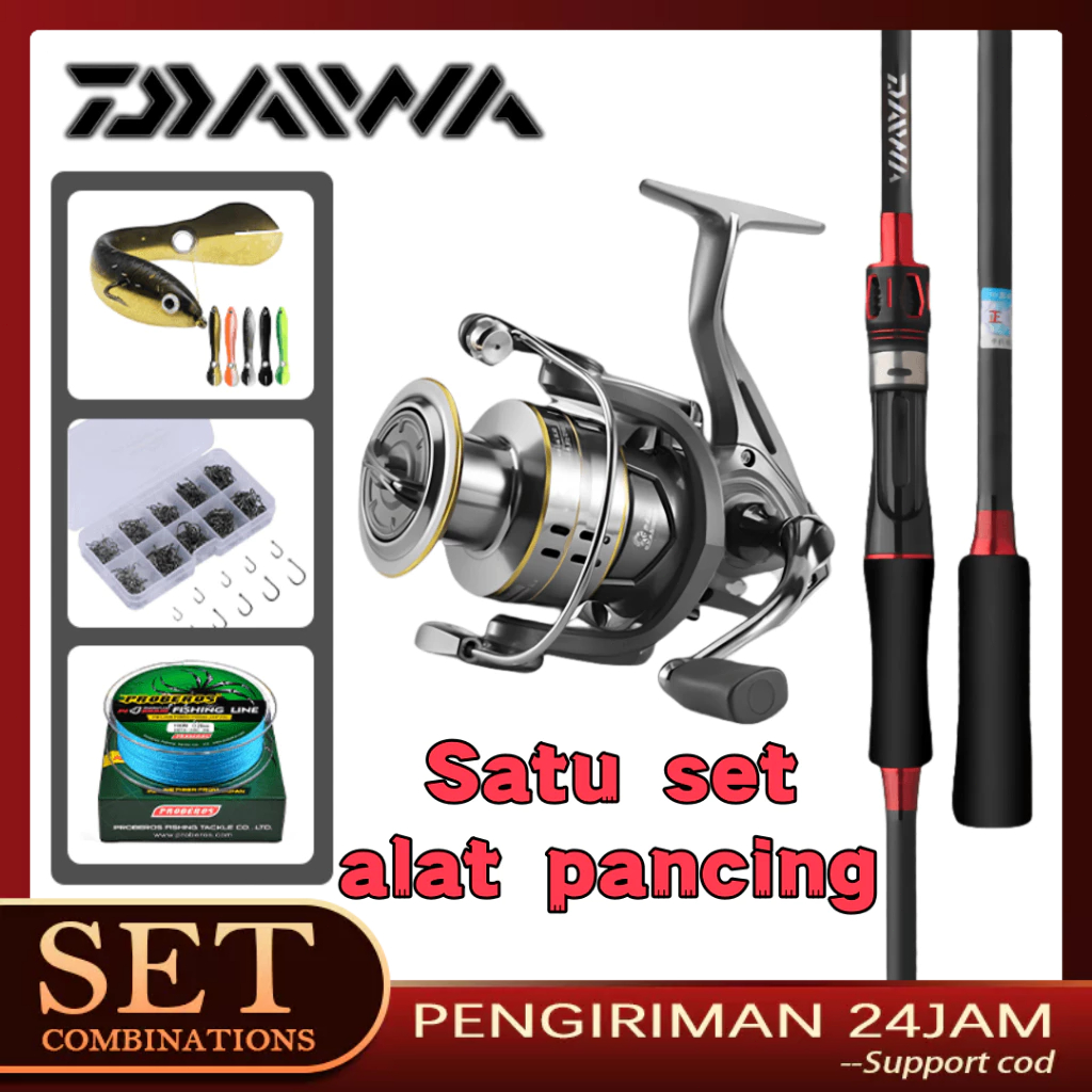 DAIWA Joran Pancing Set 165-270cm Telescopic Pancingan Set Lengkap