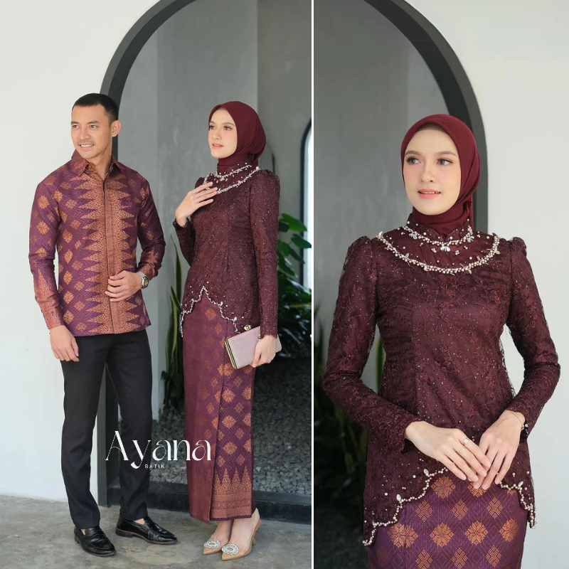 PREMIUM KEBAYA COUPLE KUTU BARU KEBAYA WISUDA TUNANGAN LMARAN BATIK BAJU COUPLE KONDANGAN TERBARU