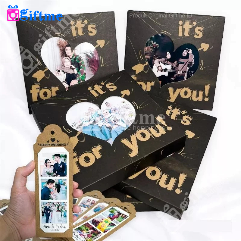 

GIFTME - Kotak Kado / Bungkus Kado Bundling Bingkai Foto 3D Ukuran 20x20x3 Cm