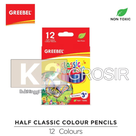 

Pensil Warna Greebel 12 PENDEK 1 Set /12 Warna