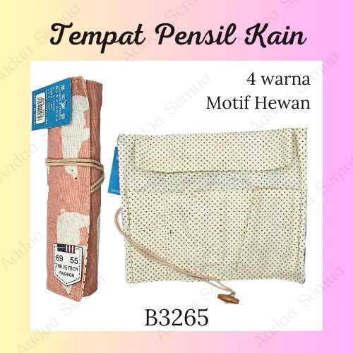 

Tempat Pensil Kain Motif Binatang