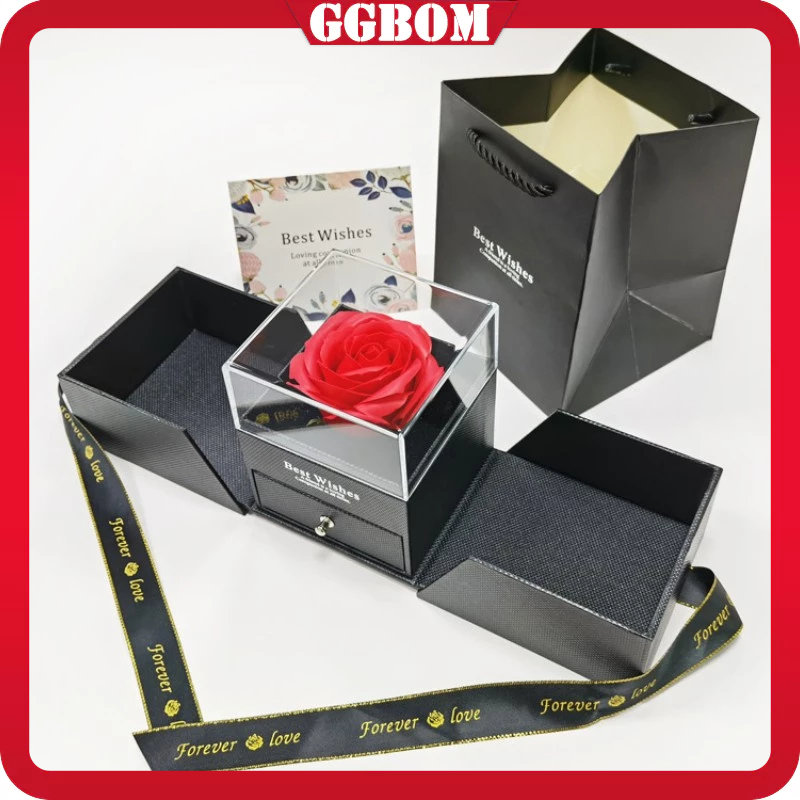 

Eternal Rose Gift Box Kotak Perhiasan Kado Kalung Cincin Lamaran Mawar /Gift Box Mawar Visual Experience/kotak Penyimpanan Perhiasan Yang Universal Untuk Kalung Box Valentine