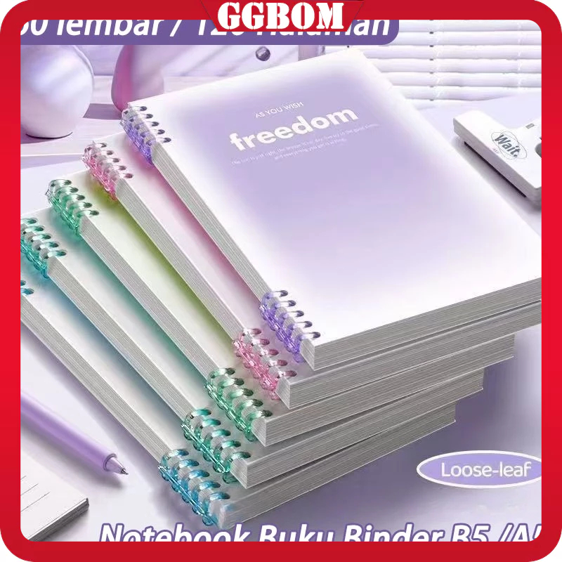 

Buku Catatan B5 A5 Buku Tulis Sekolah Lucu Ring Notebook Aesthetic Lose Leaf Binder