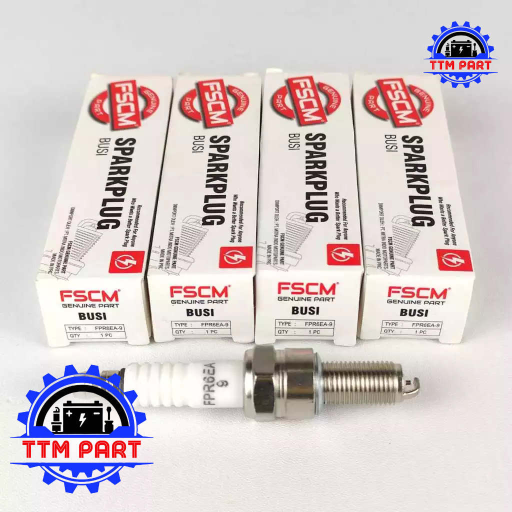 SPARK PLUG BUSI FPR6EA-9 RESISTOR KARISMA KHARISMA BEAT BLADE CS1 SUPRA X 125 VARIO SONIC VIXION JUP