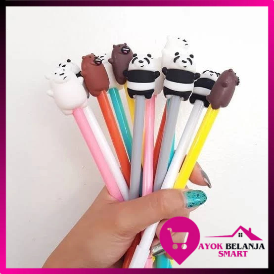 

ABS Pena Gel Karakter Bare Bear Pulpen Bears Pen Motif Karakter Beruang Lucu Stationary Alat Tulis Sekolah Kantor ATK Murah