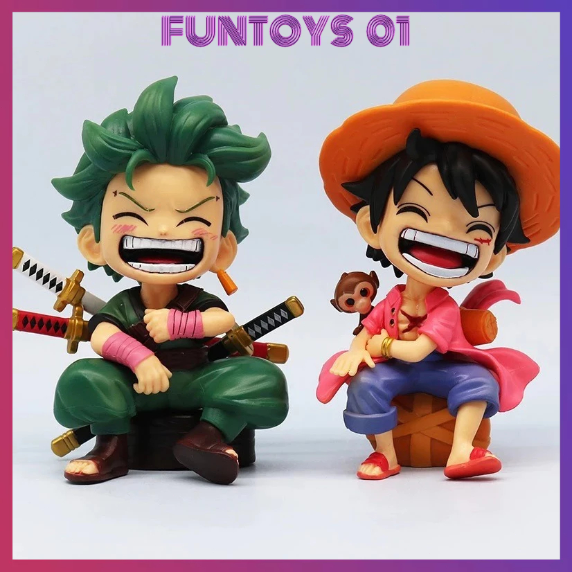 <COD> One Piece Action Figure Roronoa Zoro Luffy Sanji Resin Koleksi Pajangan Anime