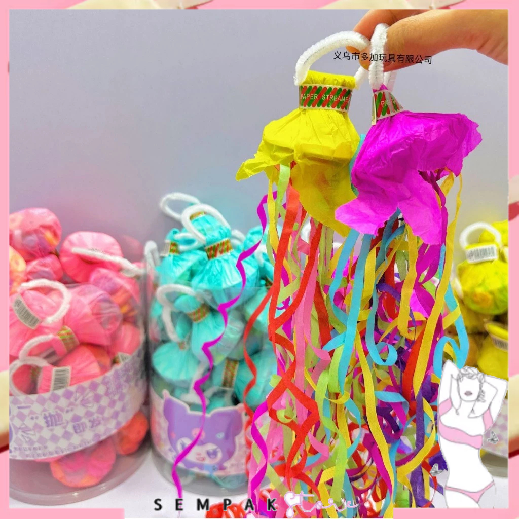 

SS Party Pita Kertas Konfeti Kertas Cracker Popper Pita Warna-warni Pita Warna Acak Perlengkapan Dekorasi Pesta Kertas Konfeti