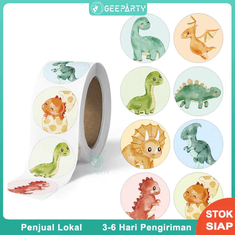 

500 Pcs 8 Gaya Stiker Inspiratif Tema Dinosaurus Lucu Untuk Hadiah Kebutuhan Pesta Ulang Tahun Anak