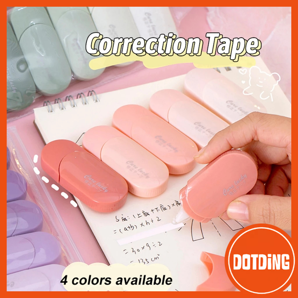 

[COD] 6 Pcs Set Correction Tape Gradient Color Portable and Compact Correction Tape Set Belt With Affordable Set Stationery School Office Supplies