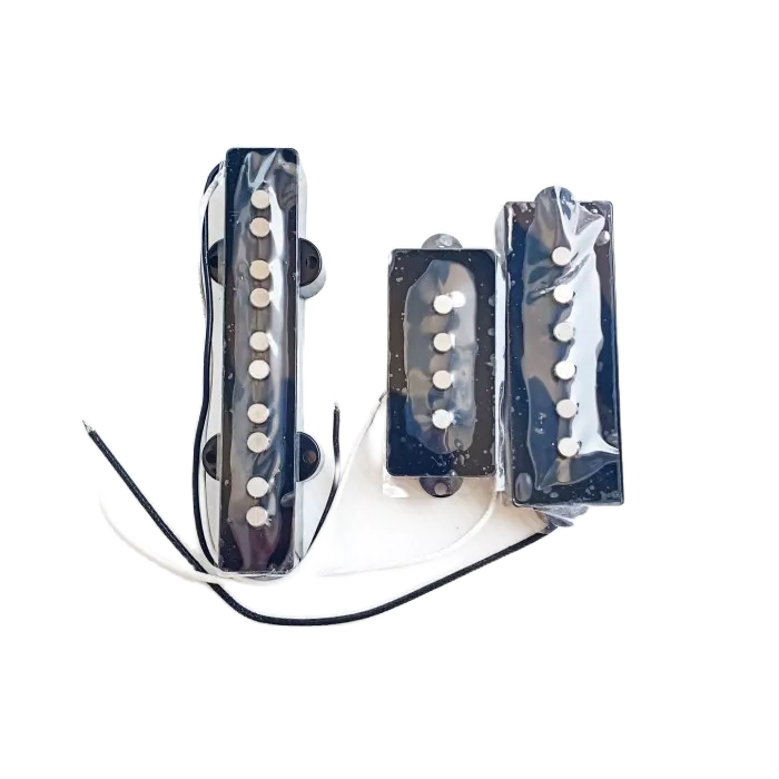 Guitar Pickup PJ Bass Alnico Set Black 5 String