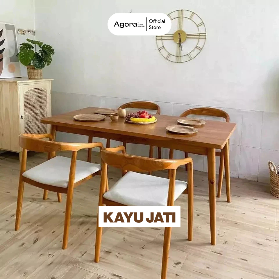 Kursi makan selly, kursi meja makan minimalis modern, Meja makan jati, meja makan minimalis 4 kursi