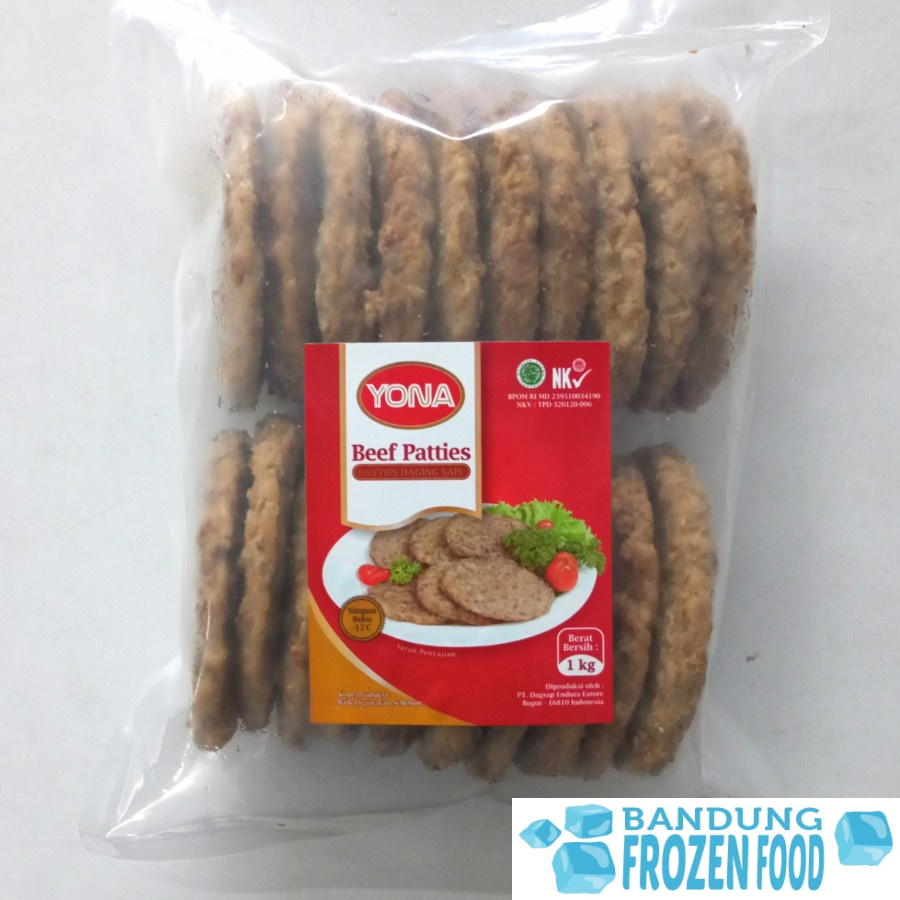 

YONA BEEF PATTIES 1 KG 20 PCS / ISIAN BURGER