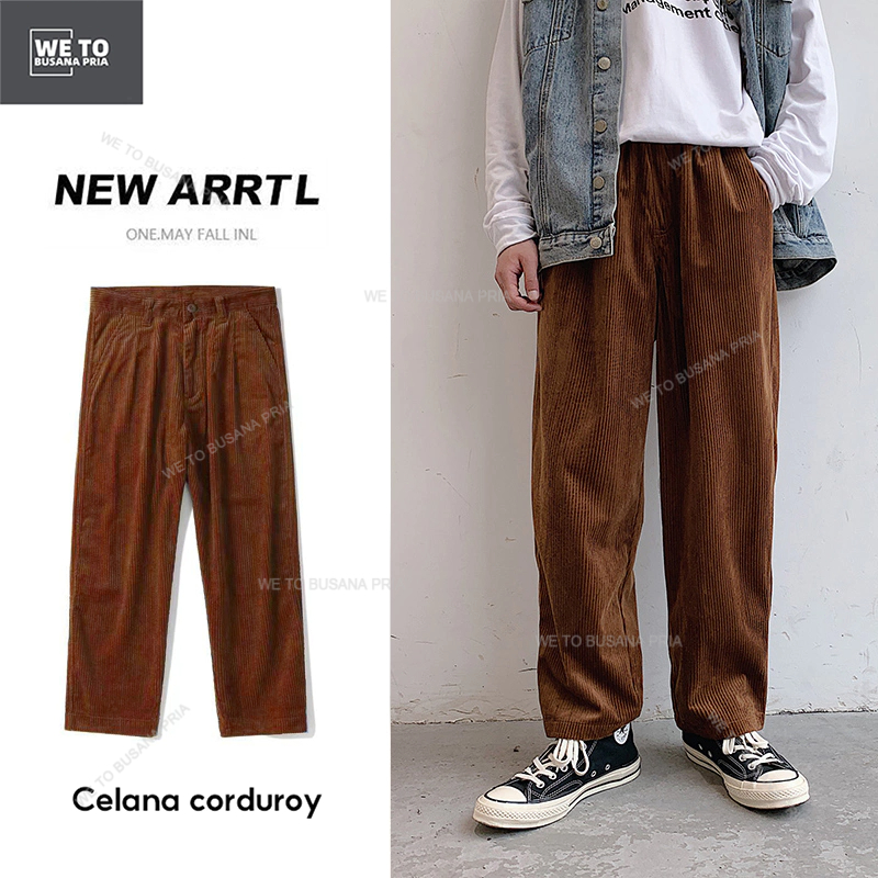 Celana panjang corduroy pria celana corduroy pria jumbo  celana pria korean style casual gombrong ov