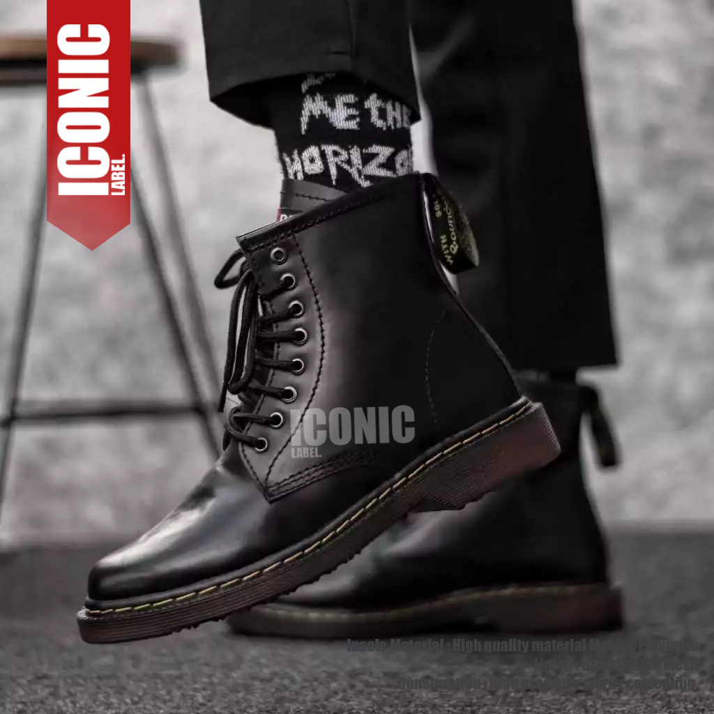 Sepatu Pria Boots High Docmart Hitam Pria