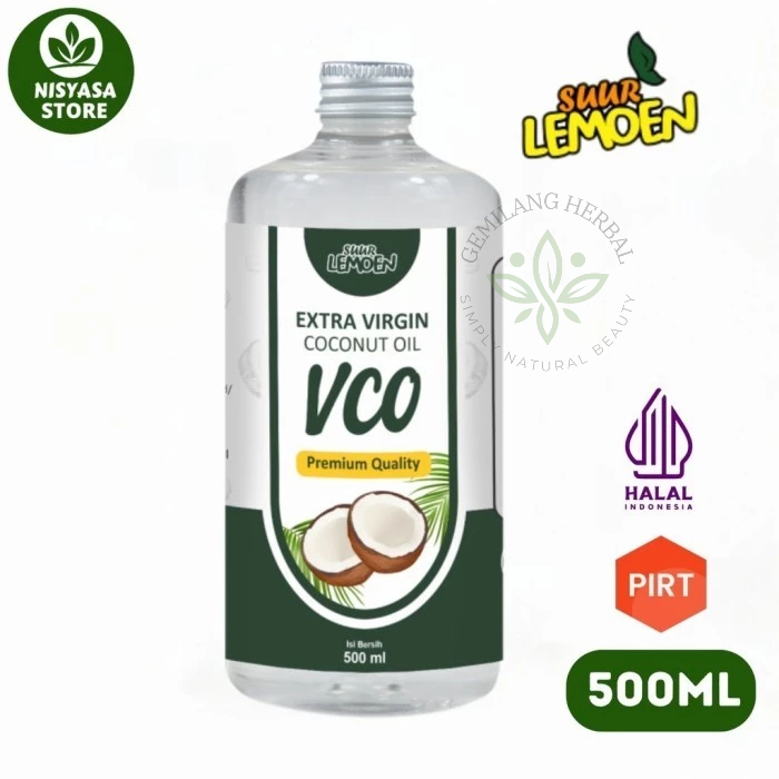 

Suur Lemoen - Extra Virgin Coconut Oil 500ml - Minyak Kelapa Murni VCO 5O0 ML organik Premium - Gemilang