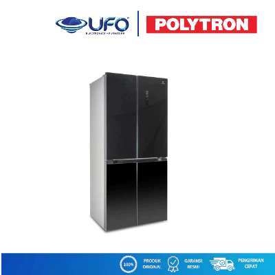 POLYTRON Kulkas New Belleza Inverter 4 pintu Side by side PRS510X