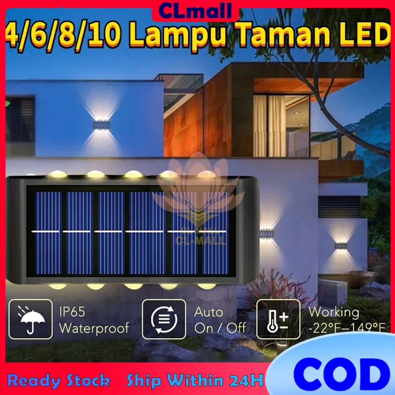 [COD]Panel surya Lampu Dinding Outdoor-Lampu Dinding Tenaga Surya-Anti Air