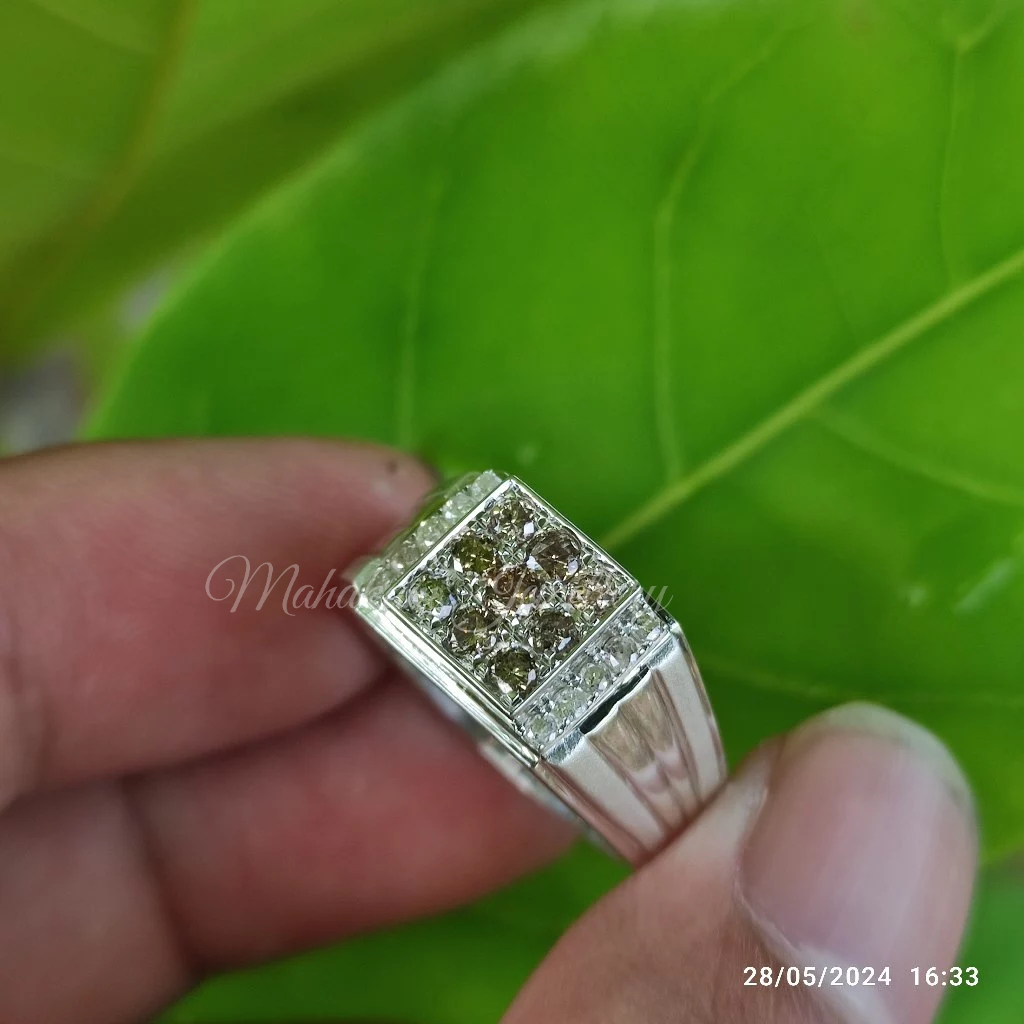 Cincin pria berlian eropa minimalis