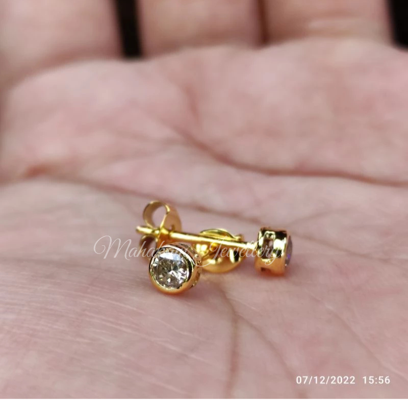 Anting Emas Berlian Eropa Asli