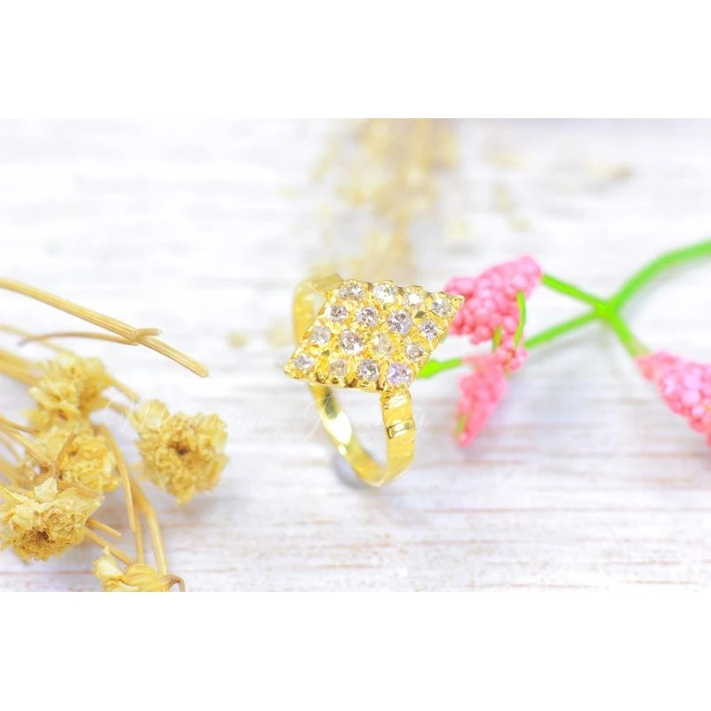 cincin emas berlian model getas