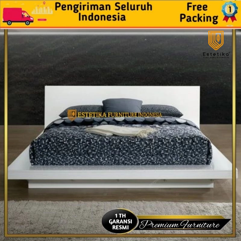 ESTETIKA FURNITURE INDONESIA Dipan Tempat Tidur Hotel Jepang Sakura Minimalis Jati Finishing Duco Me