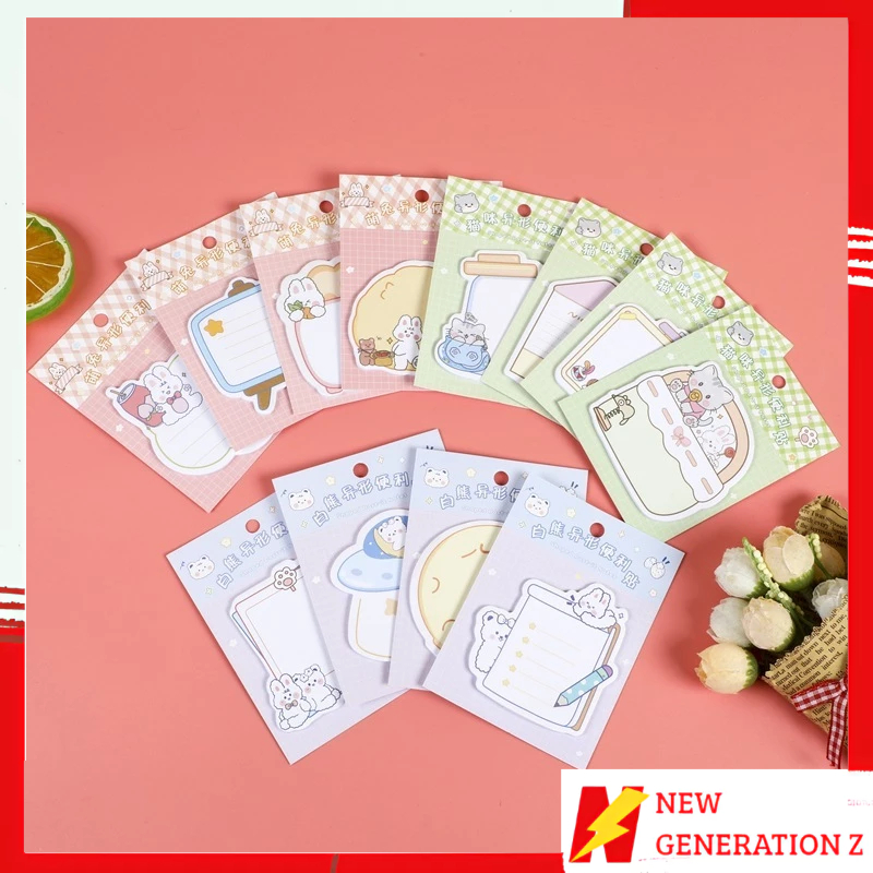 

NGZ Sticky Note Karakter Kartun Lucu Isi 20 Lembar Tempelan Kertas Catatan Memo Note Karakter Animal Mini Book Karakter Hewan Lucu 20 Sheets Memo Pad DIY Scrapbook Decorating Stationery