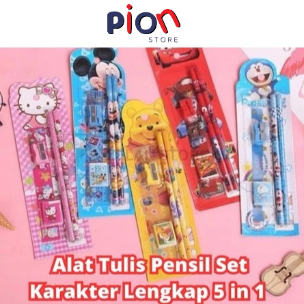 

PION ALAT TULIS SEKOLAH 5 in 1 KARAKTER PENSIL KARAKTER