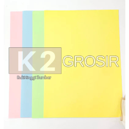 

250 Lembar Kertas Hvs warna 55 Gram Folio / F4