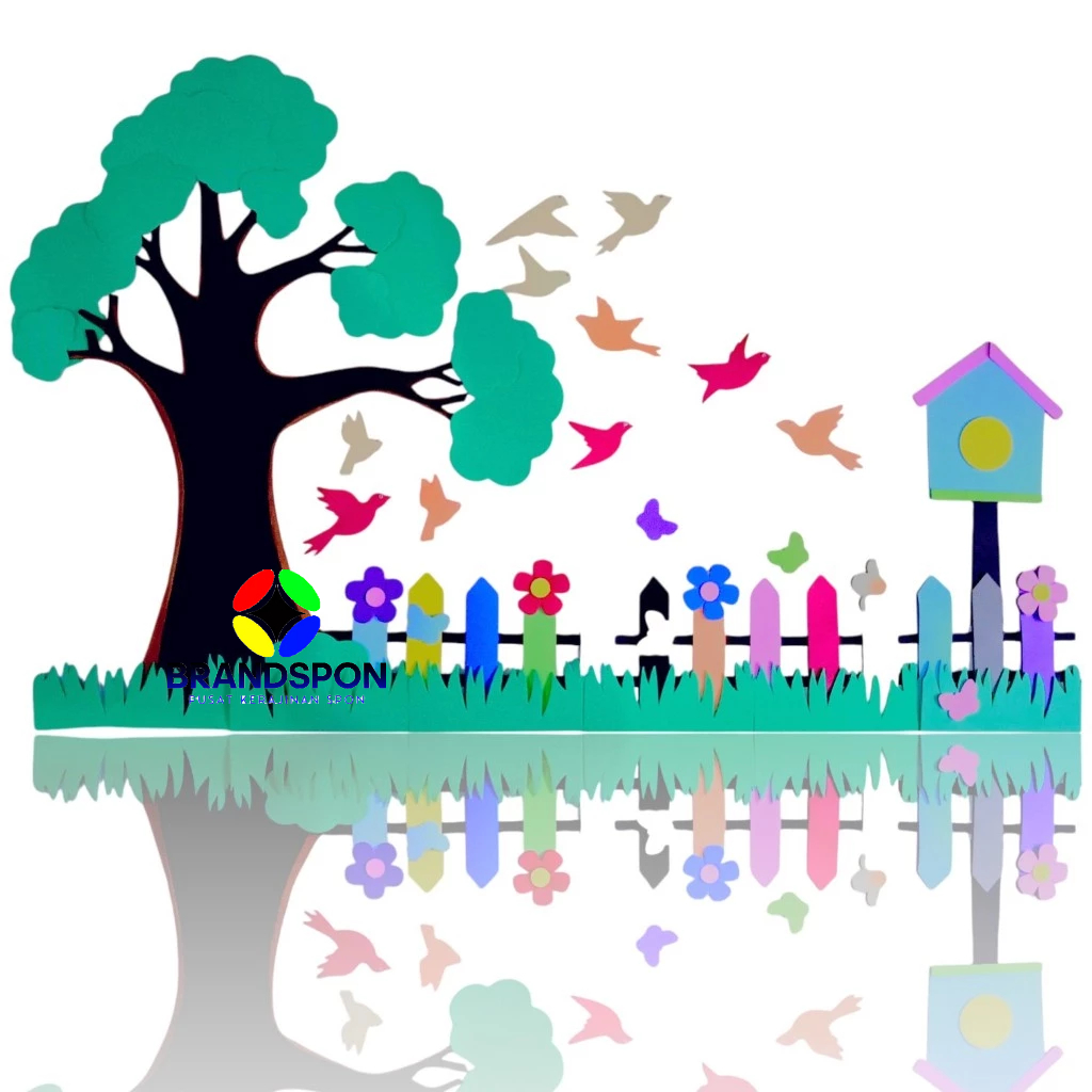 Hiasan Dinding Pohon (150cm x 100 cm) Dekorasi Pojok Baca Sekolahan Paud TK SD Tempat Bermain Anak