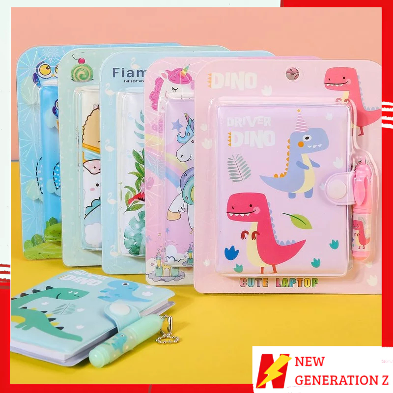 

NGZ Set Mini Note Book Notes Unicorn Free Pena Kartun Lucu Kreatif Untuk Anak Anak Buku Catatan Lucu Dengan Pulpen