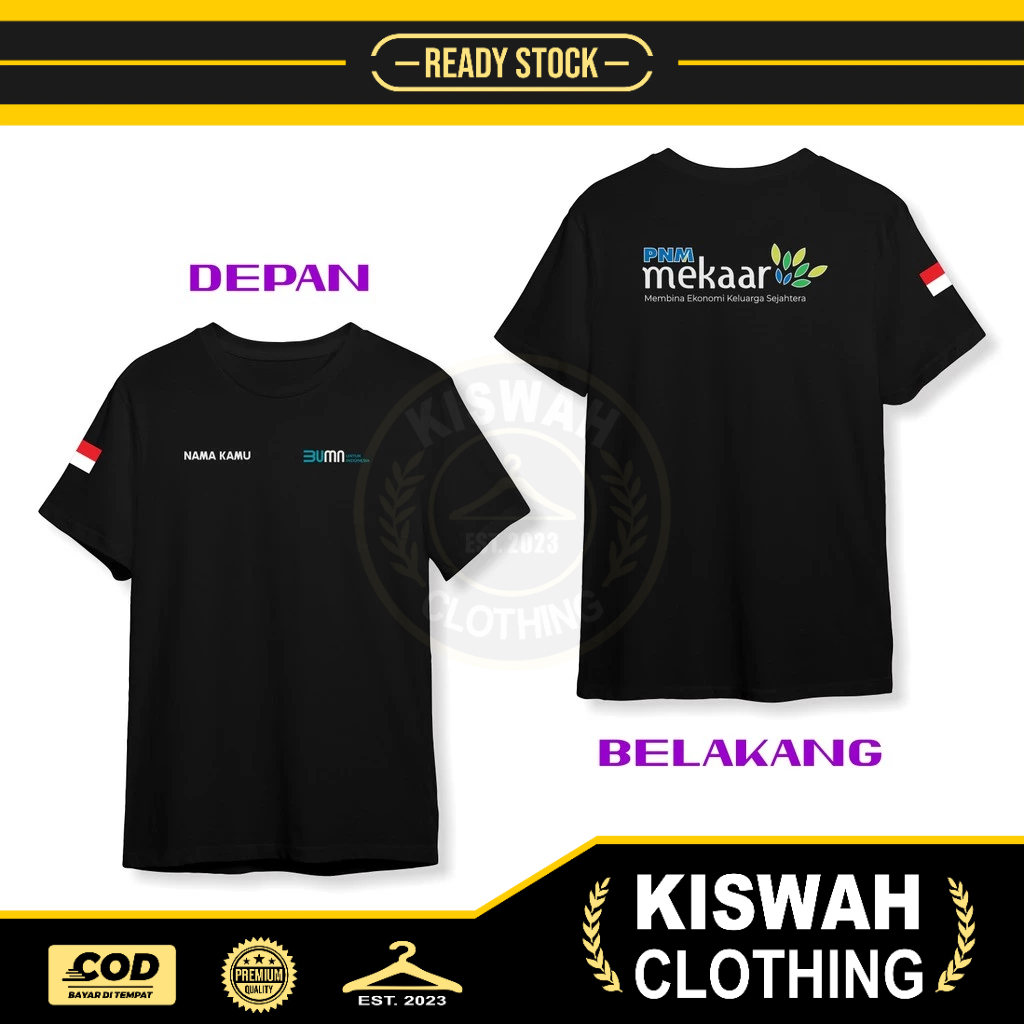 Kaos Tshirt PNM MEKAAR Gratis Nama Kamu DB Baju Distro