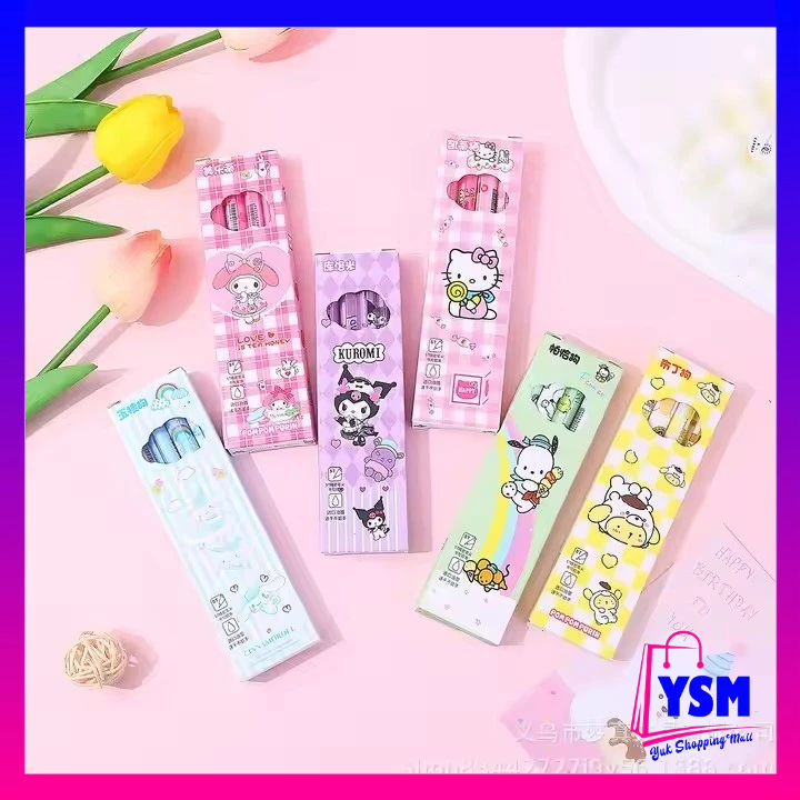 

YSM Pena 4in1 Karakter Kartun Series Pulpen Mekanik 0.5mm isi 4pcs Pulpen Gel Warna Hitam Bolpoint