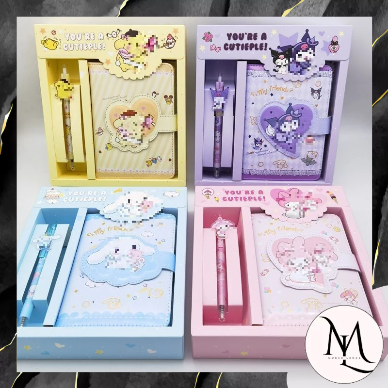 

MUNAS Paket Alat Tulis 2 IN 1 Set Stationery 2IN1 Karakter Kartun Alat Tulis Anak Sekolah Pulpen Notebook Magnet