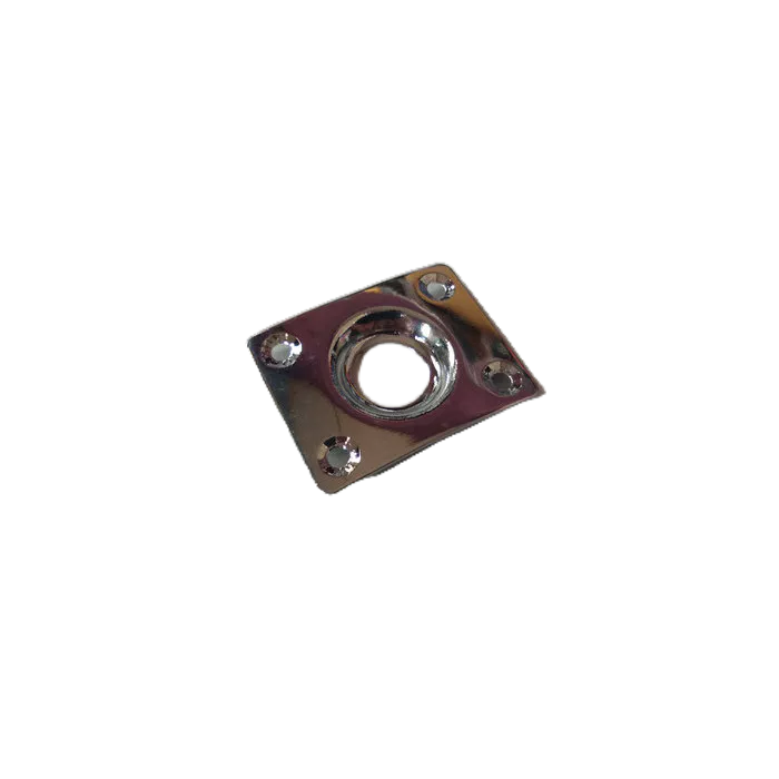 Guitar Jack Plate Kotak Warna Chrome Jack Gitar