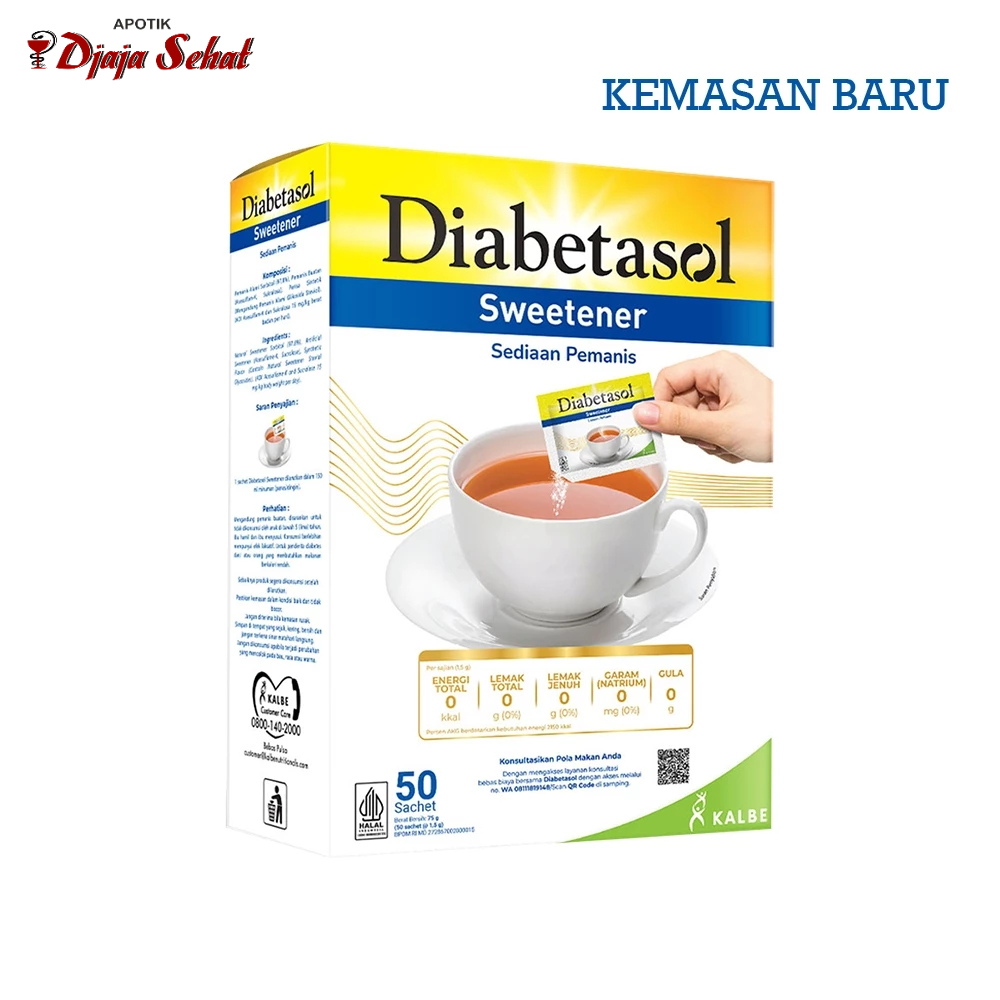 

DIABETASOL SWEETENER ISI 25 & 50 SACHET