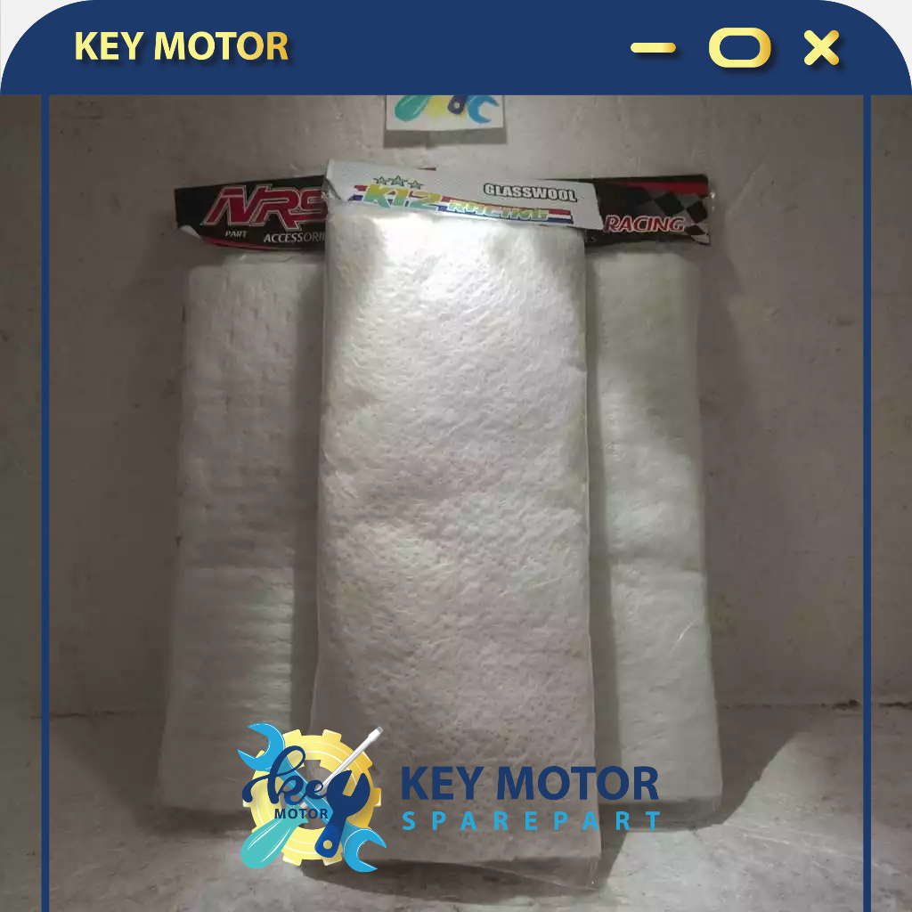 Glasswool Gaspul Gaspol Tebal Putih Anti Bakar Knalpot Motor