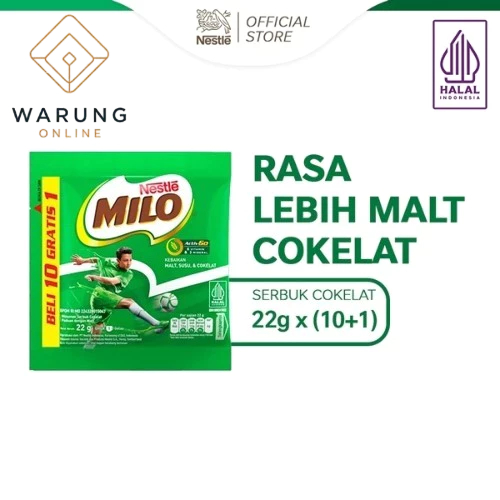 

Milo Sachet Ekonomis 22g x 10 Sachet Minuman Cokelat Bubuk Instan Murah Ekonomis| WarungOnline