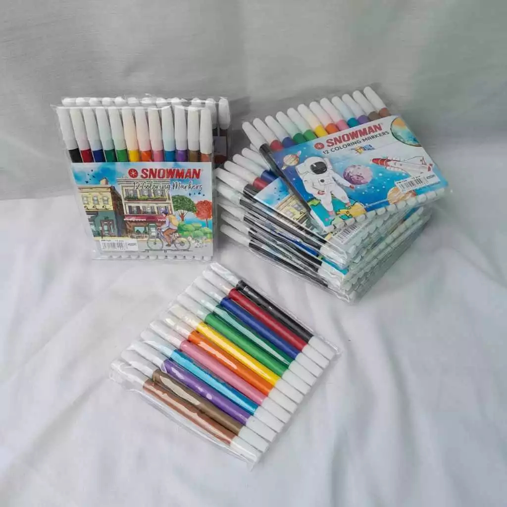 

Snowman Spidol 12 Warna / Spidol / Colouring Marker / Spidol Warna Warni/spidol set/spidol varian warna/snowman /Tipe : PW-12A