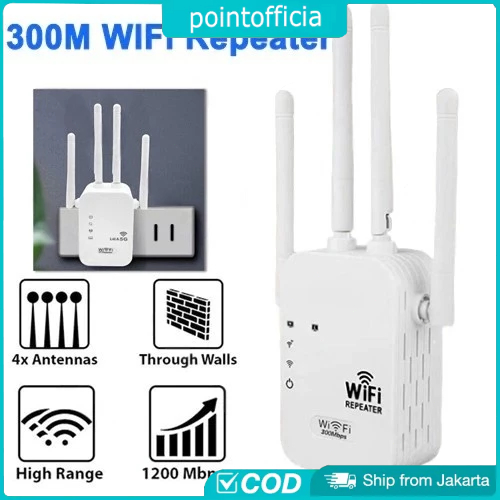 5G Dual Band 4 Antena Wifi Range Extender Router Penguat Sinyal 300M WIFI Repeater Wireless Repeater