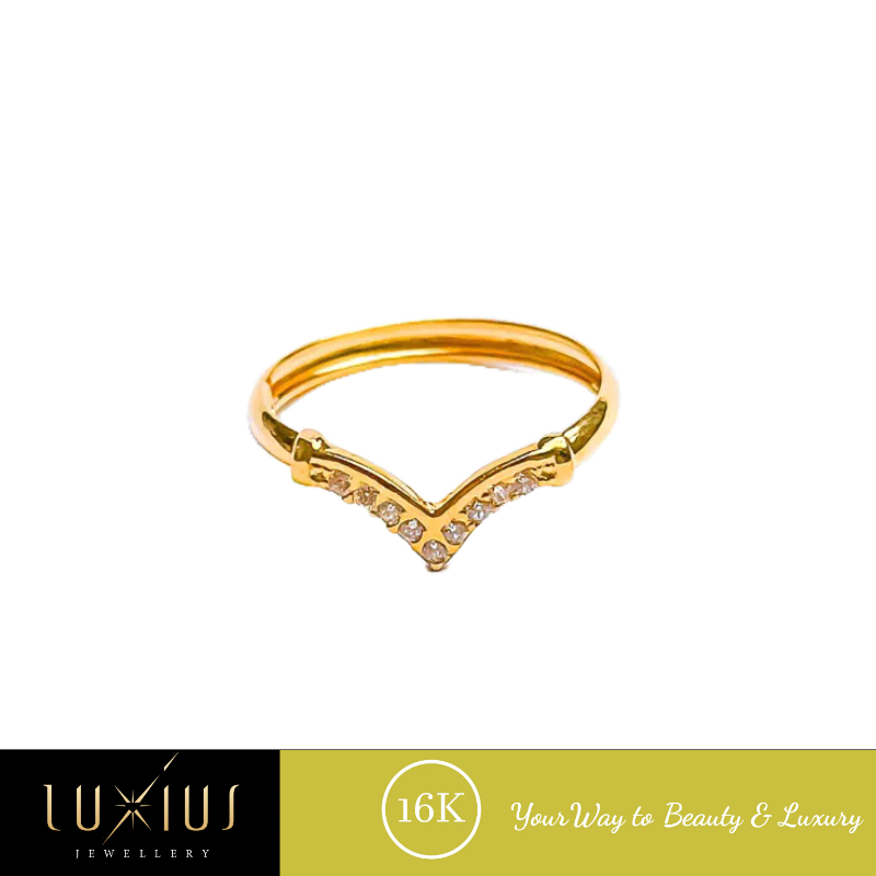 Cincin Emas Aurel K Yellow Gold 16K Luxc0439 Luxius Jewellery